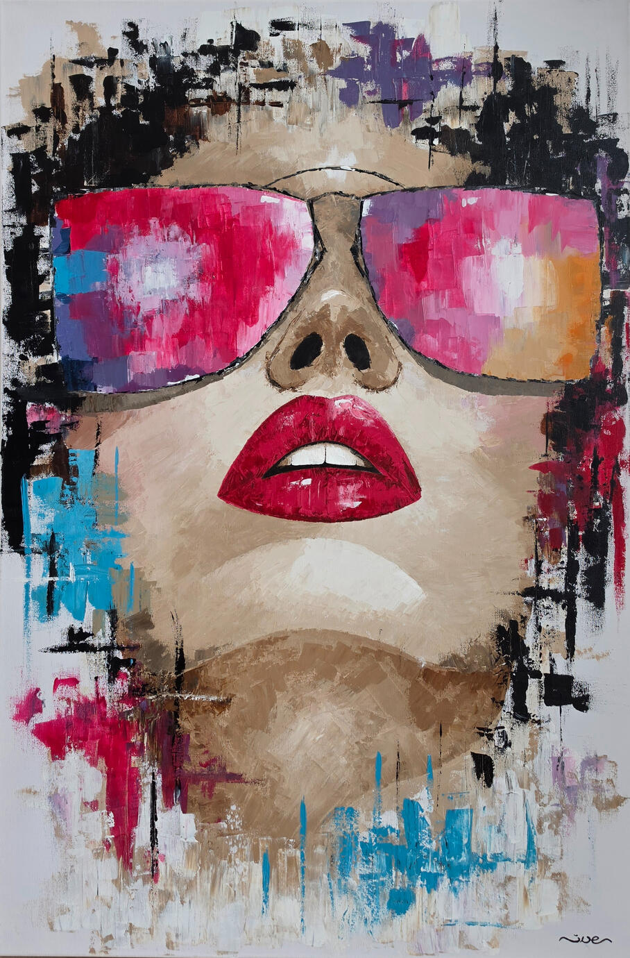 Pink glasses 120x80 (4 499 zł)